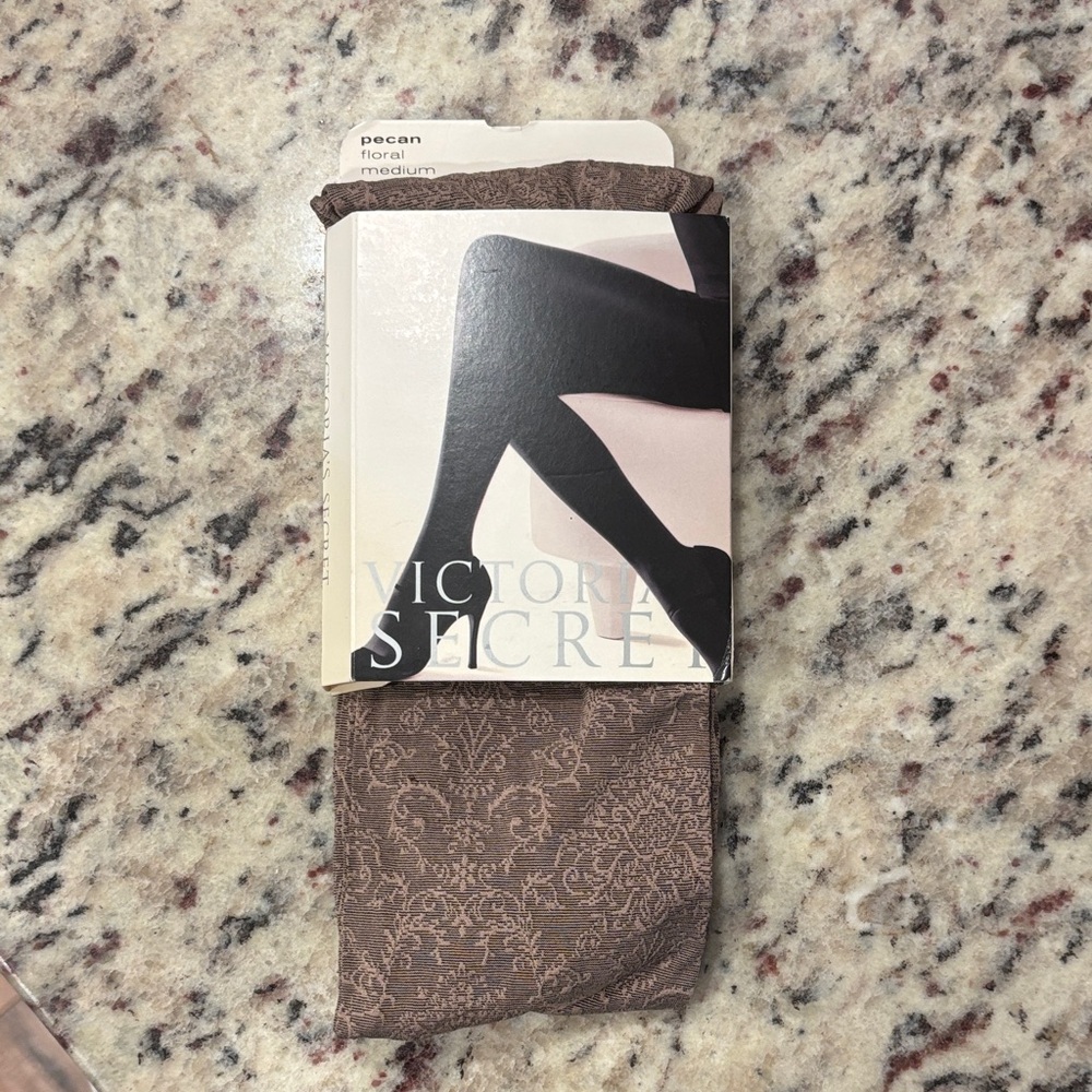 Vintage VS Victoria Secret Tights Control Top Sexy Pecan Brown Dark Layering